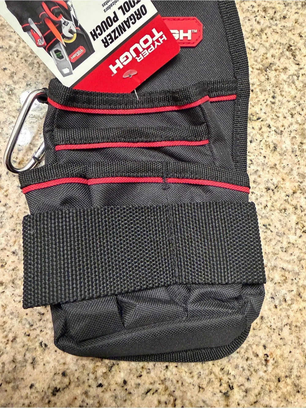 Hyper Tough Black and Red Organizer Tool Pouch